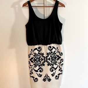 Wet seal black and white dress